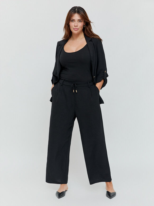 PANTALON ANCHO FLUIDO Negro