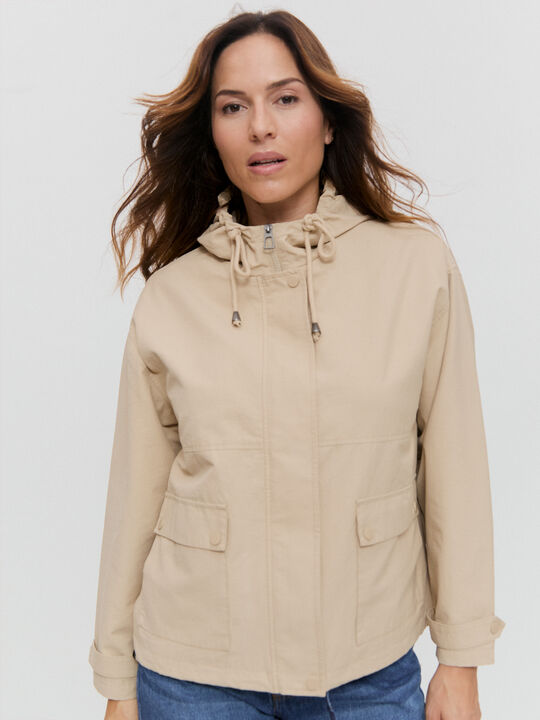 PARKA CAPUCHA Vison Claro image number null