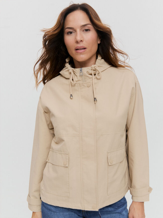 PARKA CAPUCHA Vison Claro