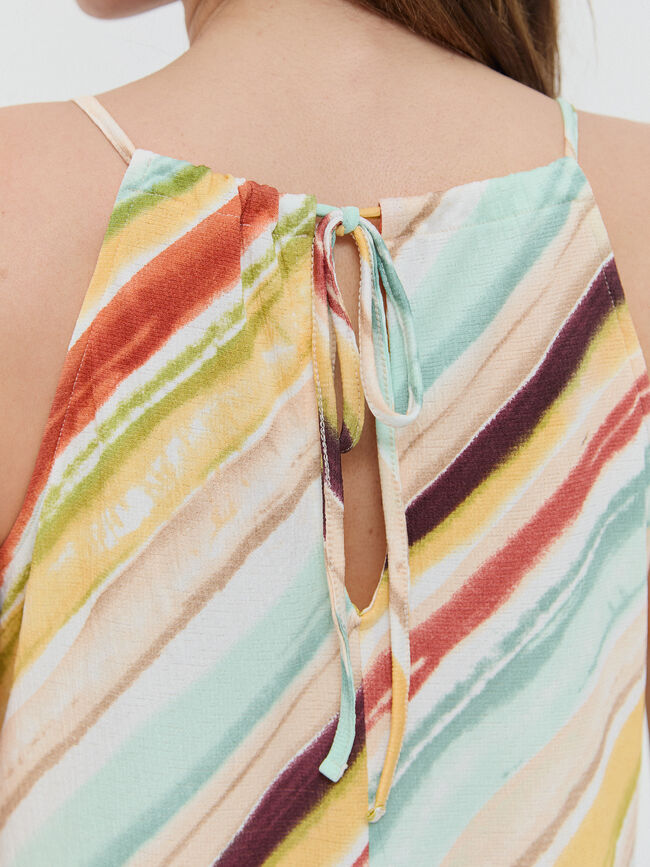VESTIDO RAYAS Crudo
