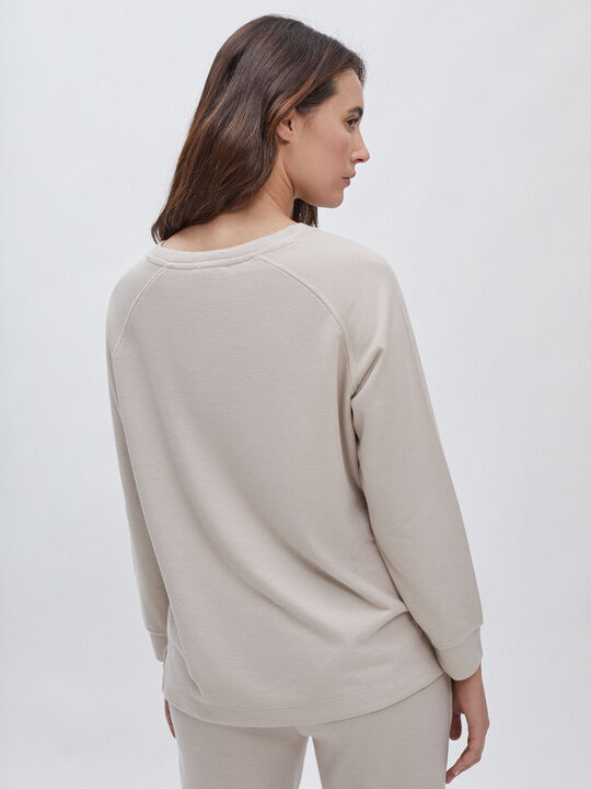 SUDADERA PUNTO SOFT Beige image number null