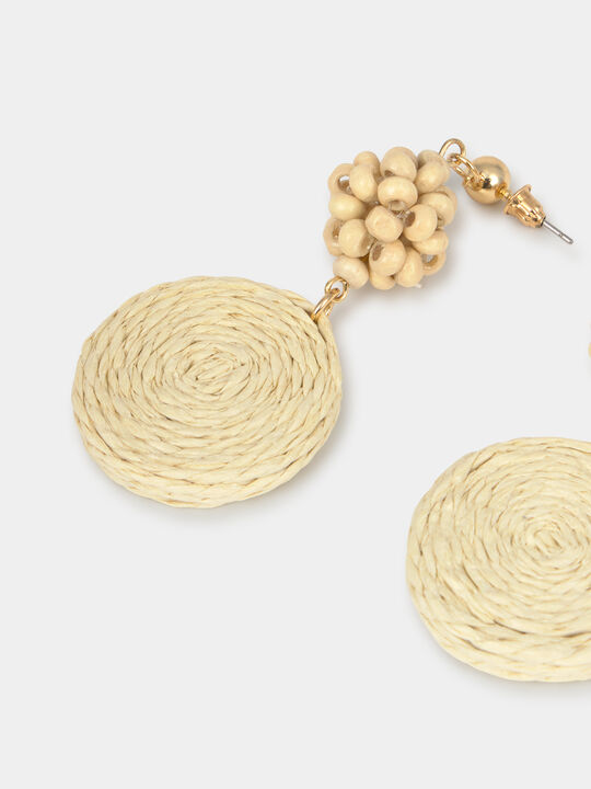 PENDIENTES FIBRA NATURAL Oro image number null
