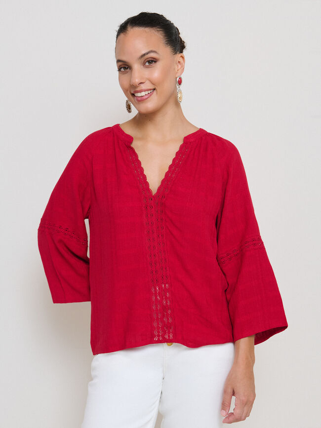 BLUSA FORNITURA Rojo Cereza