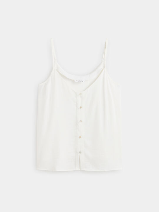 TOP fluido botones Blanco Optico image number null