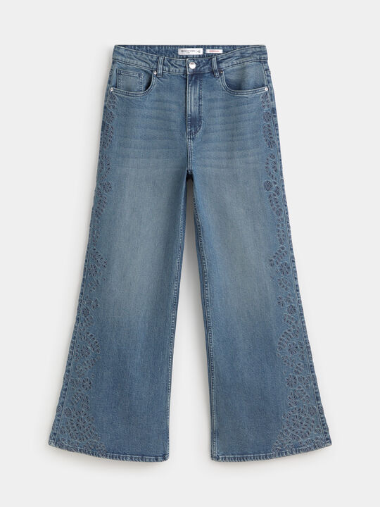 VAQUERO BORDADO FLORES Mid blue image number null