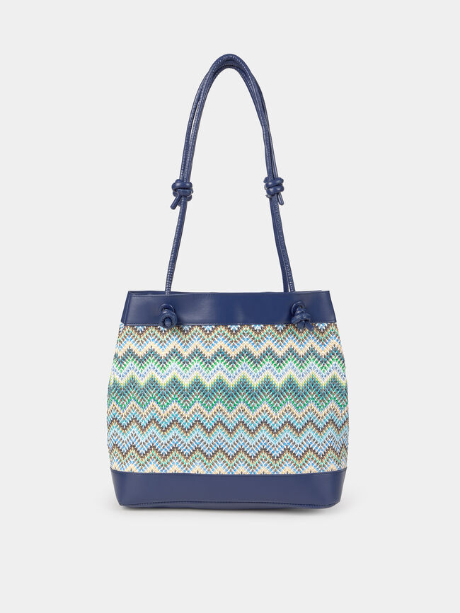 BOLSO RAFIA HOMBRO Azul Noche