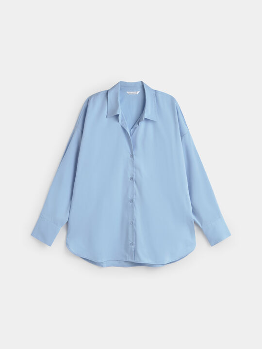 CAMISA OVERSIZE BASICA Azul Cielo image number null