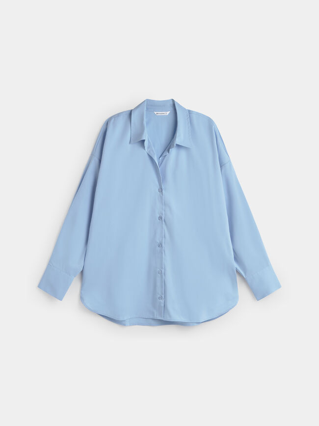 CAMISA OVERSIZE BASICA Azul Cielo