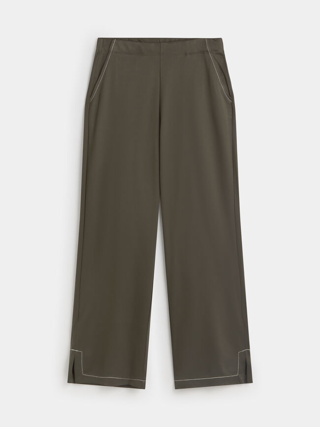 PANTALON ABERTURAS kaki oscuro