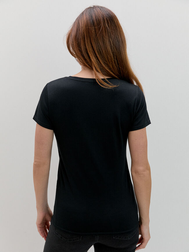 CAMISETA ANIMAL PRINT Negro