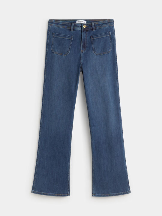 WIDE LEG CROP BOLSILLOS Dark blue image number null