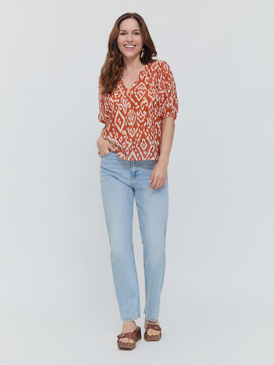 BLUSA MANGA ABULLONADA Teja image number null
