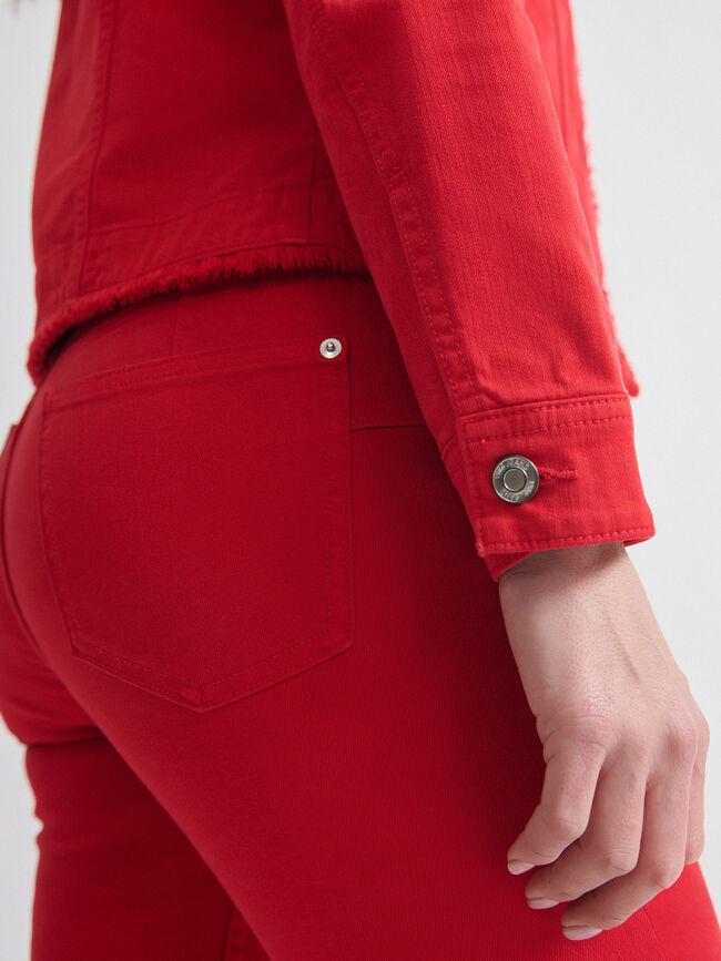 CAZADORA VAQUERA COLOR Rojo