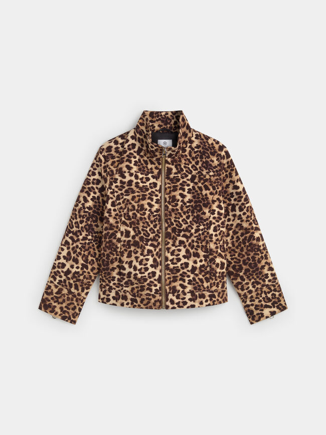 CHAQUETA ANIMAL PRINT Negro