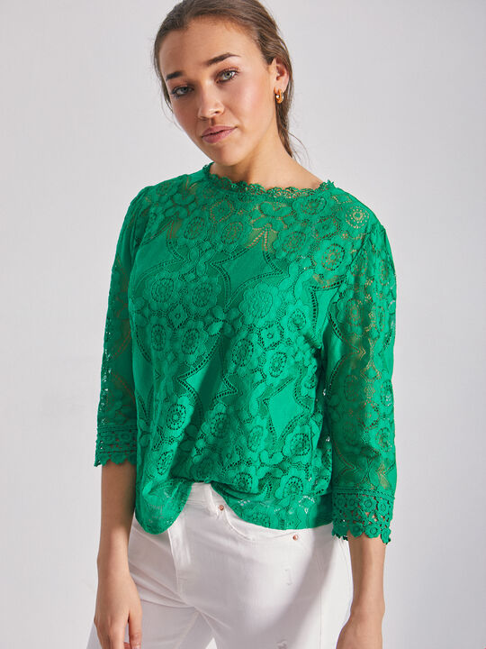 camiseta lace Verde image number null