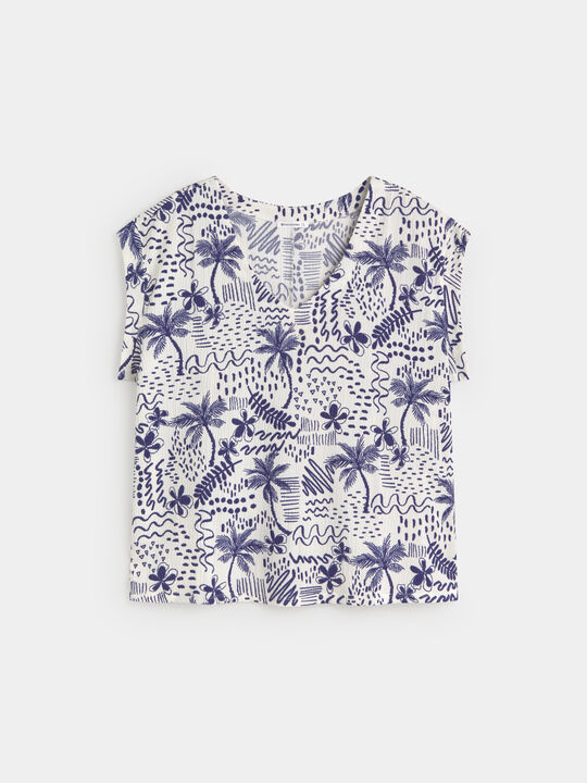 CAMISETA TEXTURA ESTAMPADA Estampado 1 image number null
