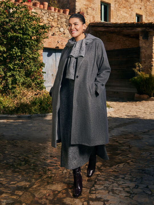 ABRIGO LARGO PAÑO Gris vigore cla image number null