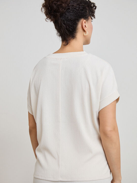 CAMISETA TEXTURA Beige image number null