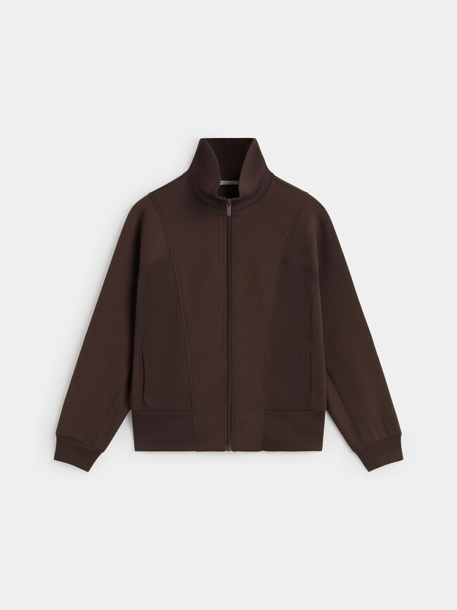 CHAQUETA CUELLO ALTO Marron Medio