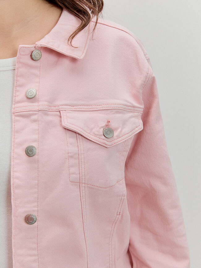 CAZADORA VAQUERA BASICA Rosa