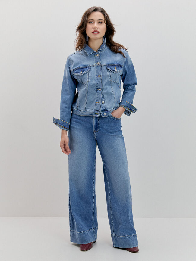 CAZADORA VAQUERA BASICA Mid blue