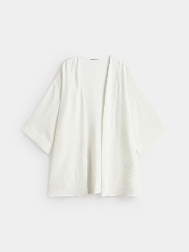 KIMONO LAZO Blanco Optico