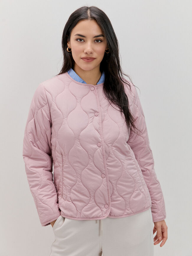 CHAQUETA ACOLCHADA CUELLO Rosa