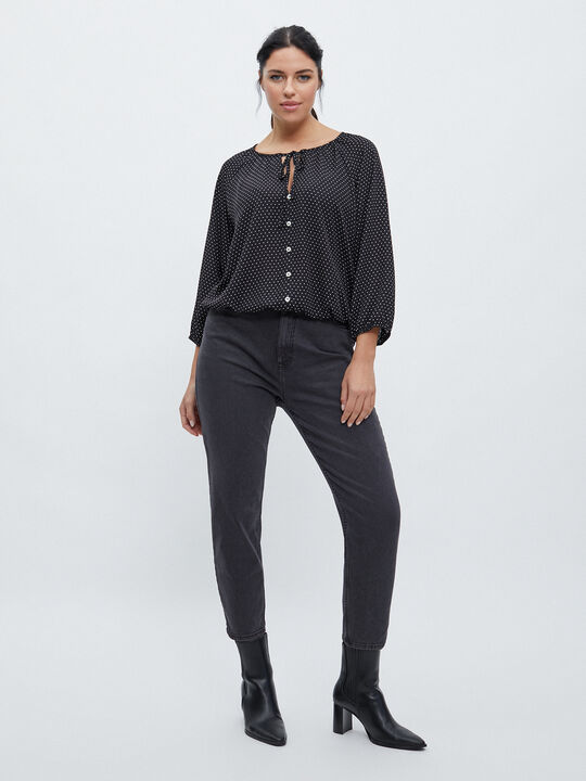 BLUSA LUNARES BOTONES Negro image number null