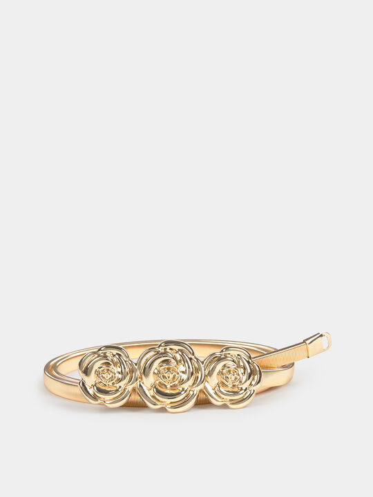 CINTURON METALICO FLOR Oro image number null