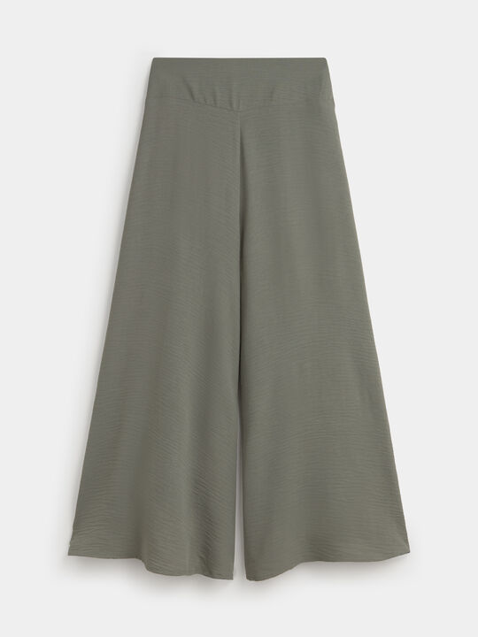 PANTALON ANCHO FLUIDO Verde Te image number null