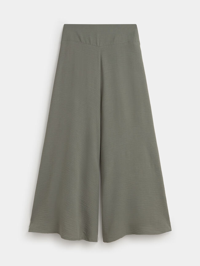 PANTALON ANCHO FLUIDO Verde Te