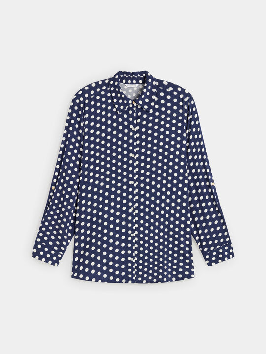 BLUSA ESTAMPADA Azul Marino image number null