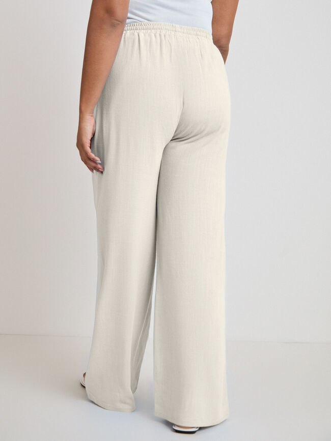 PANTAL&Oacute;N R&Uacute;STICO LARGO Blanco Hueso