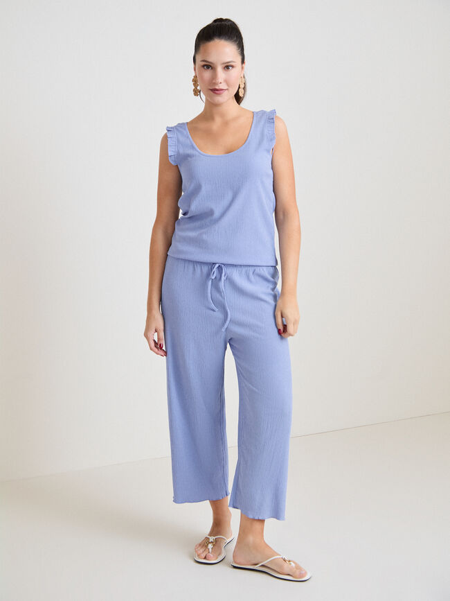 TOP TEXTURA Azul Chambray