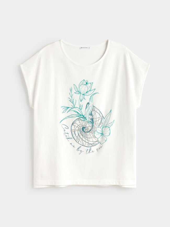 CAMISETA POSICIONAL CONCHA Blanco Hueso