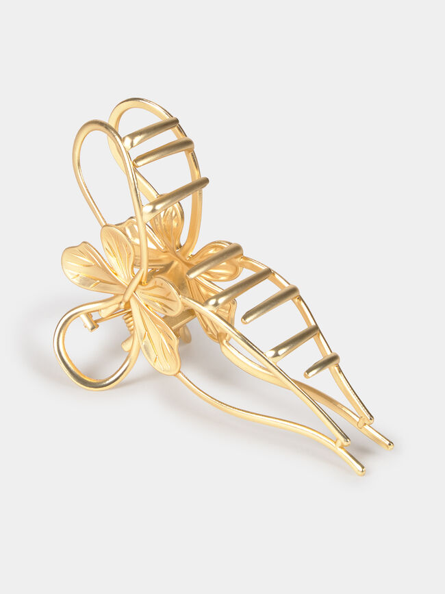 PINZA FLOR METALICA Oro