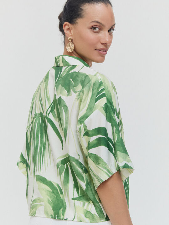 CAMISA ESTAMPADA NUDO Crudo image number null
