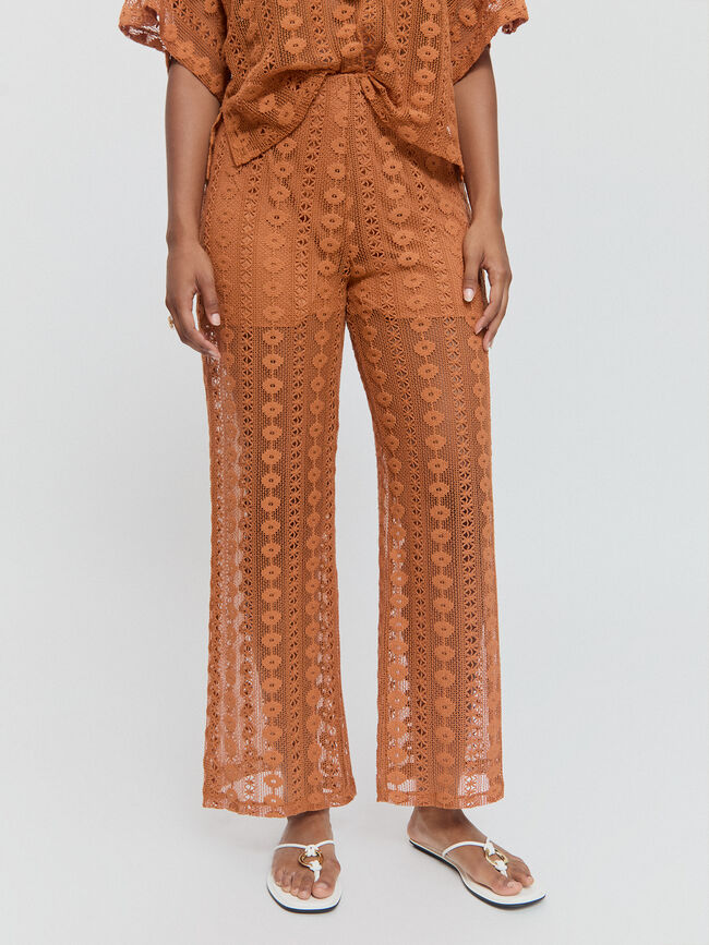PANTALON TEXTURA Cognac