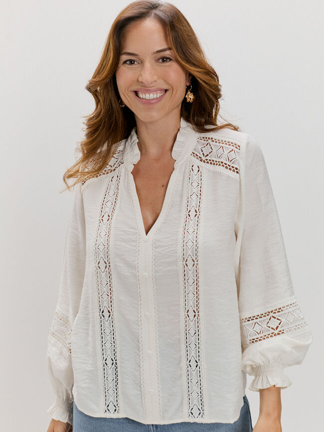 BLUSA PUNTILLA Crudo