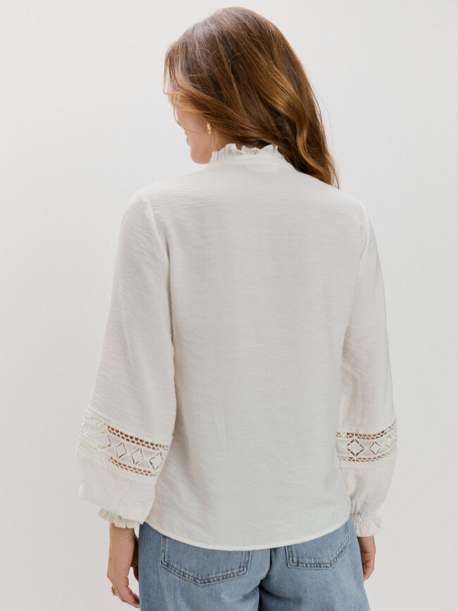 BLUSA PUNTILLA Crudo