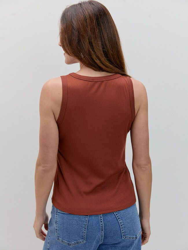 TOP CANAL&Eacute; Marron viejo