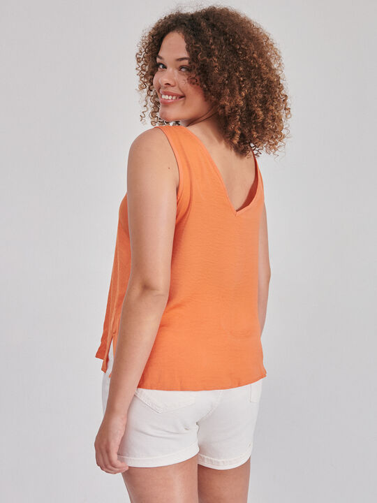 Top fluido satinado naranja tangy image number null