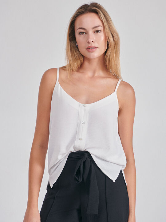 TOP fluido botones Blanco Optico image number null