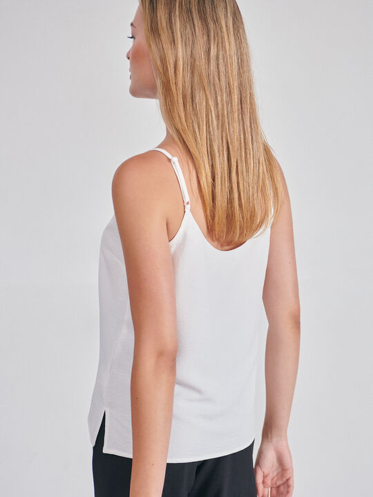 TOP fluido botones Blanco Optico image number null