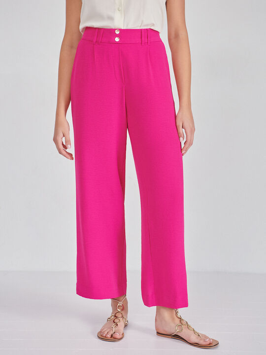 Pantalón culotte fluido Fucsia Oscuro image number null