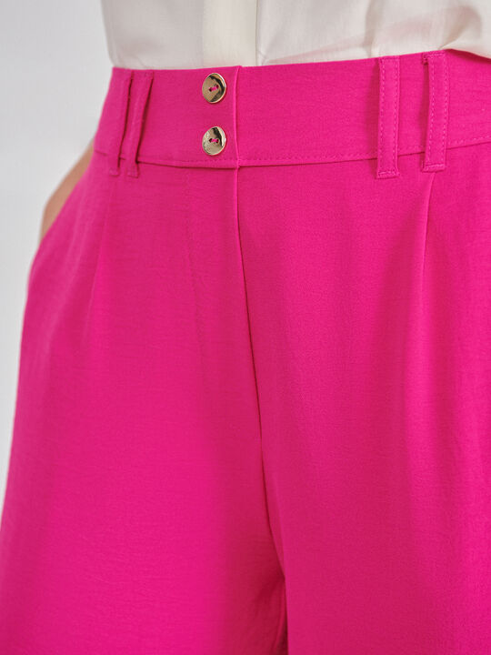 Pantalón culotte fluido Fucsia Oscuro image number null