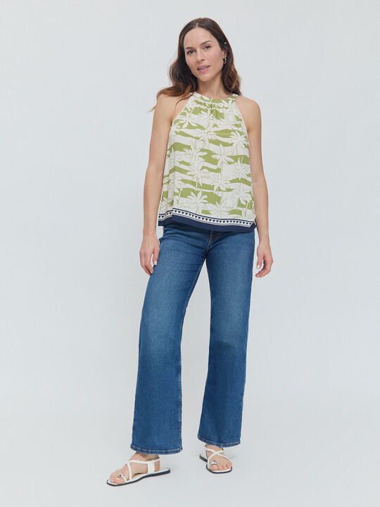 TOP HALTER ESTAMPADO Crudo image number null