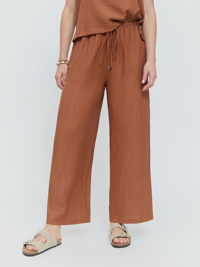PANTALÓN RÚSTICO BOLSILLOS Tierra tostado