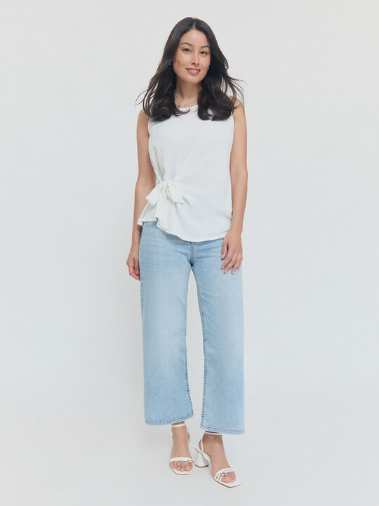 TOP CON NUDO Blanco Optico image number null