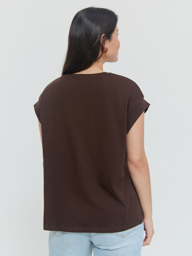 CAMISETA POSICIONAL MANDALA Marron Medio